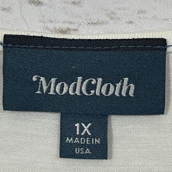 Modcloth Sporty Vibes Knit Top - Ivory - 1X - Picture 9 of 11